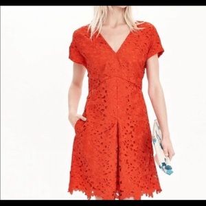 Orange lace dress